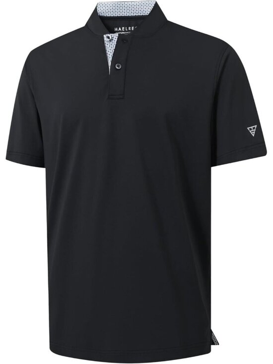 Other - MensBlack Collarless Golf Shirt Dry Fit Moisture Wicking Henley Tee